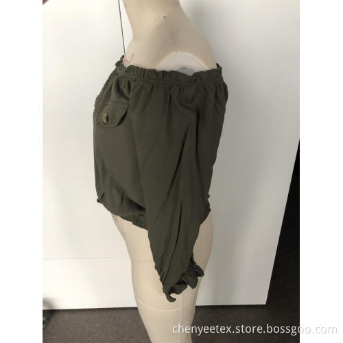 Long sleeves shirt with loose shoulders